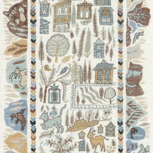 Ravi Ribbon Aqua Vita Fabric, Fabrics in Ireland