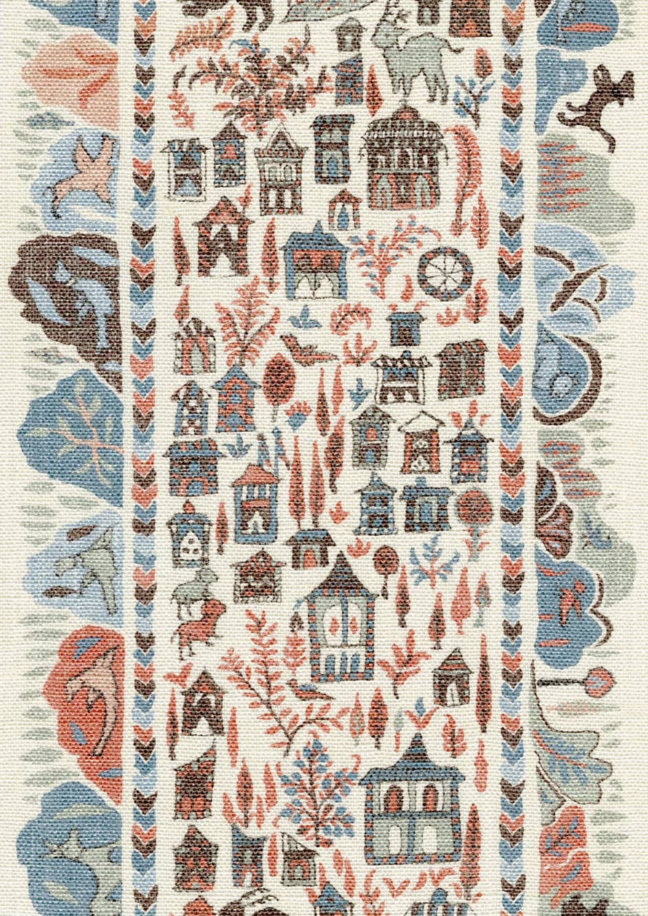 Ravi Ribbon Blue Almond Fabric, Fabrics in Kildare