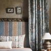Asha Stripe Blue Almond Fabric, Fabrics in Kildare