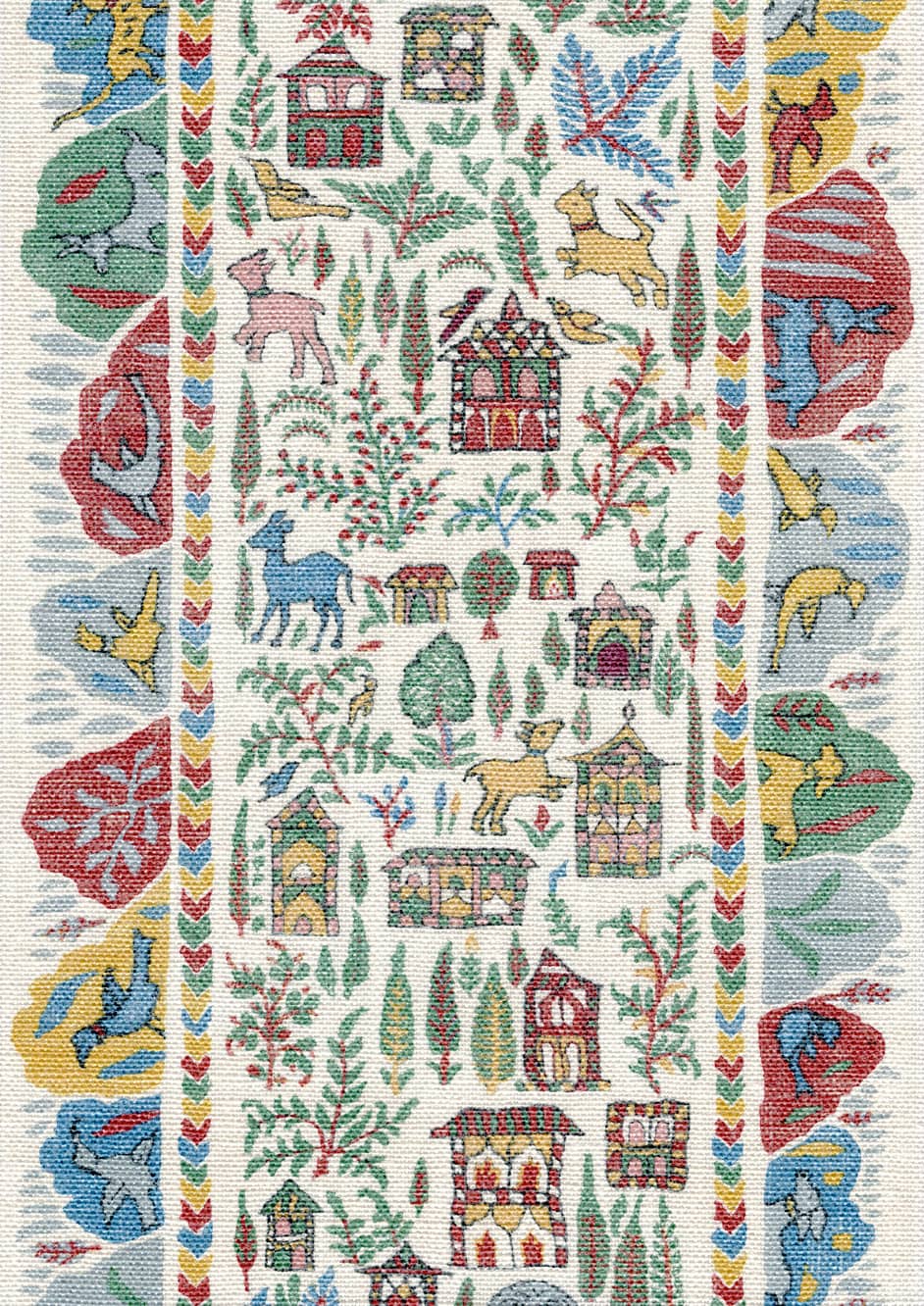 Ravi Ribbon Garland Fabric, Fabrics in Naas