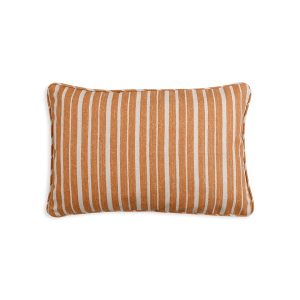 Oblong Cushion Orange York Stripe Outdoor