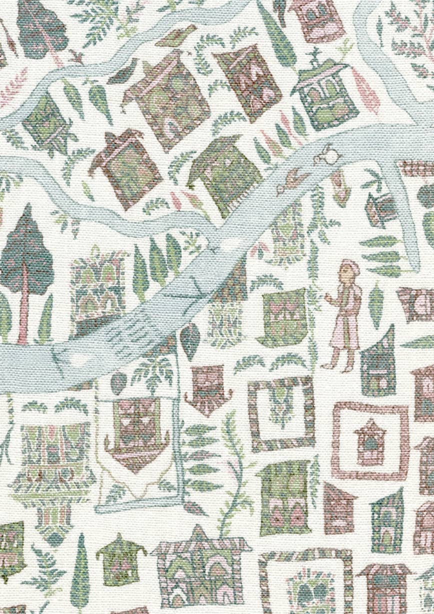 The Map Maxi Pistachio Rose Fabric, Fabrics in Kildare