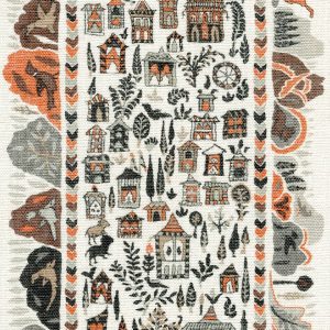 Ravi Ribbon Satsuma Soot Fabric, Fabrics in Ireland