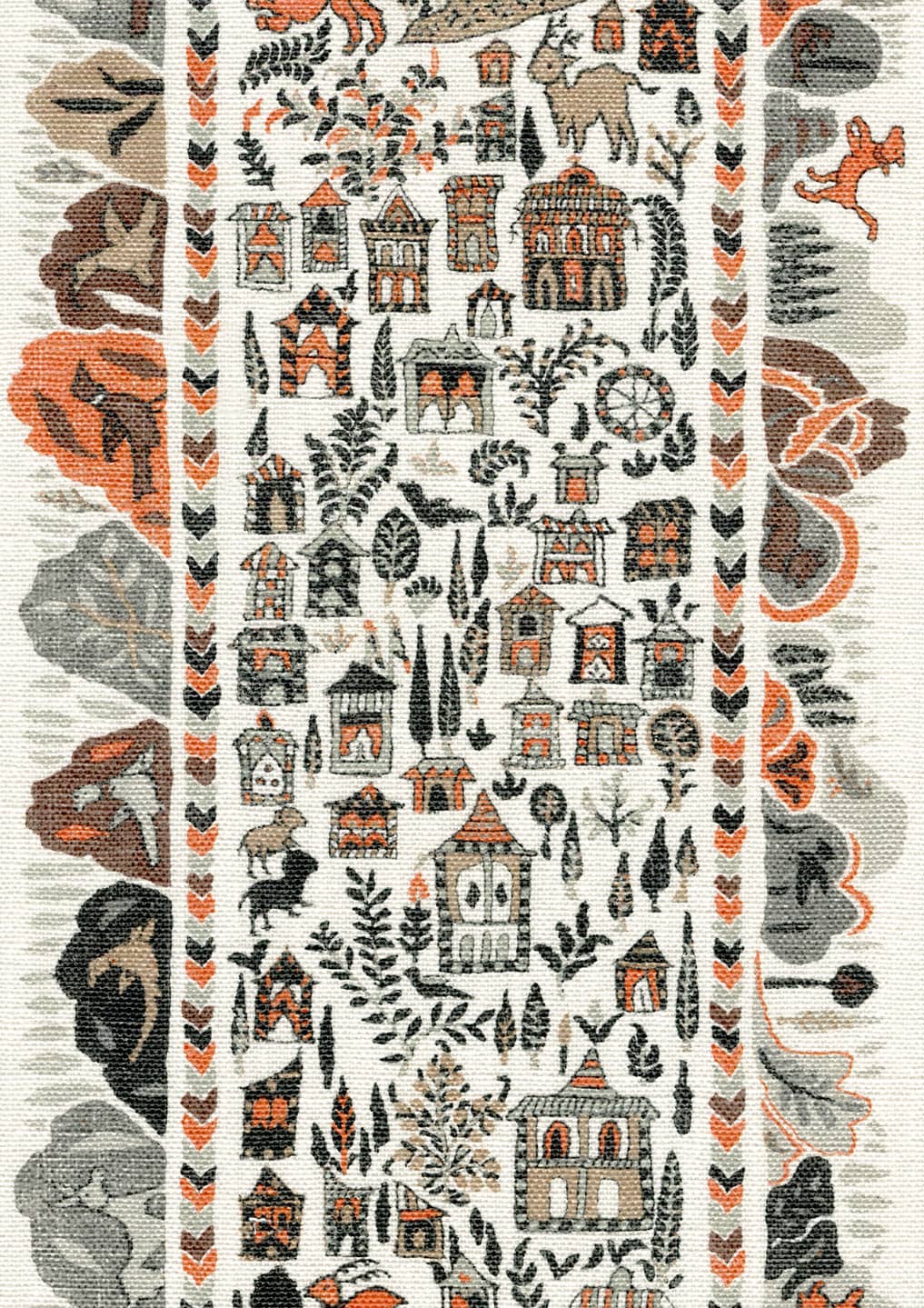Ravi Ribbon Satsuma Soot Fabric, Fabrics in Ireland