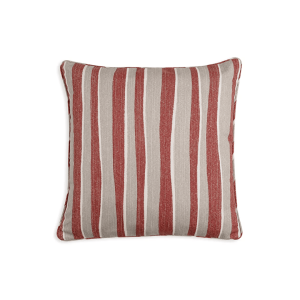 Square Cushion Red and Neutral Orchard Stripe Outdoor Ireland