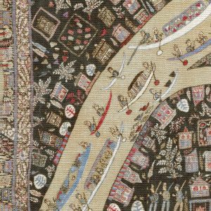 The Map Mini Twilight Fabric, Fabrics in Naas
