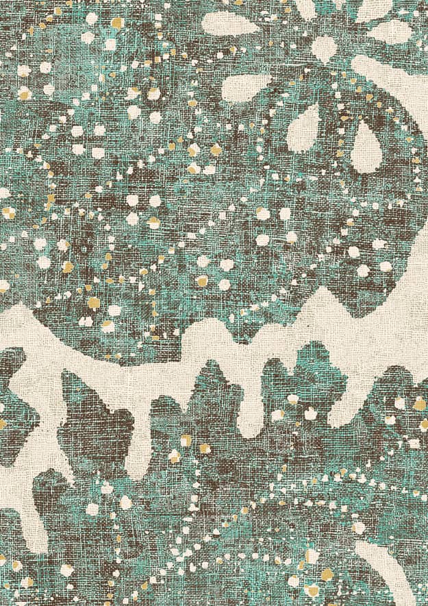 Pomegranate Verdigris Fabric, Fabrics in Naas