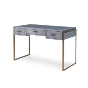 Furniture Brooklyn Dressing Table Faux Shagreen Zinc Kildare