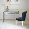 Furniture Brooklyn Dressing Table Faux Shagreen Zinc Kildare