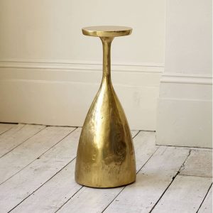 Furniture Small Dante Side Table Raw Brass Table in Kildare