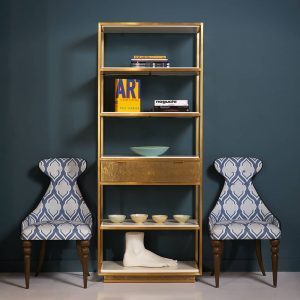 Furniture Garcon Bookcase High Gloss Ivory Vellum in Kildare