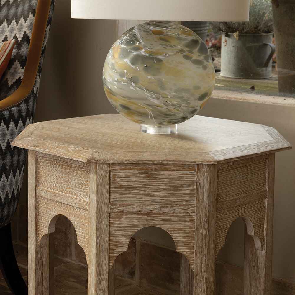 Furniture Tanjina Side Table Venetian White Oak End Table in Naas