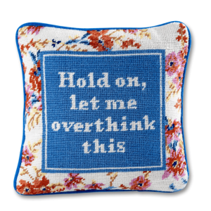 Overthink Needlepoint Pillow, Pillows in Ireland