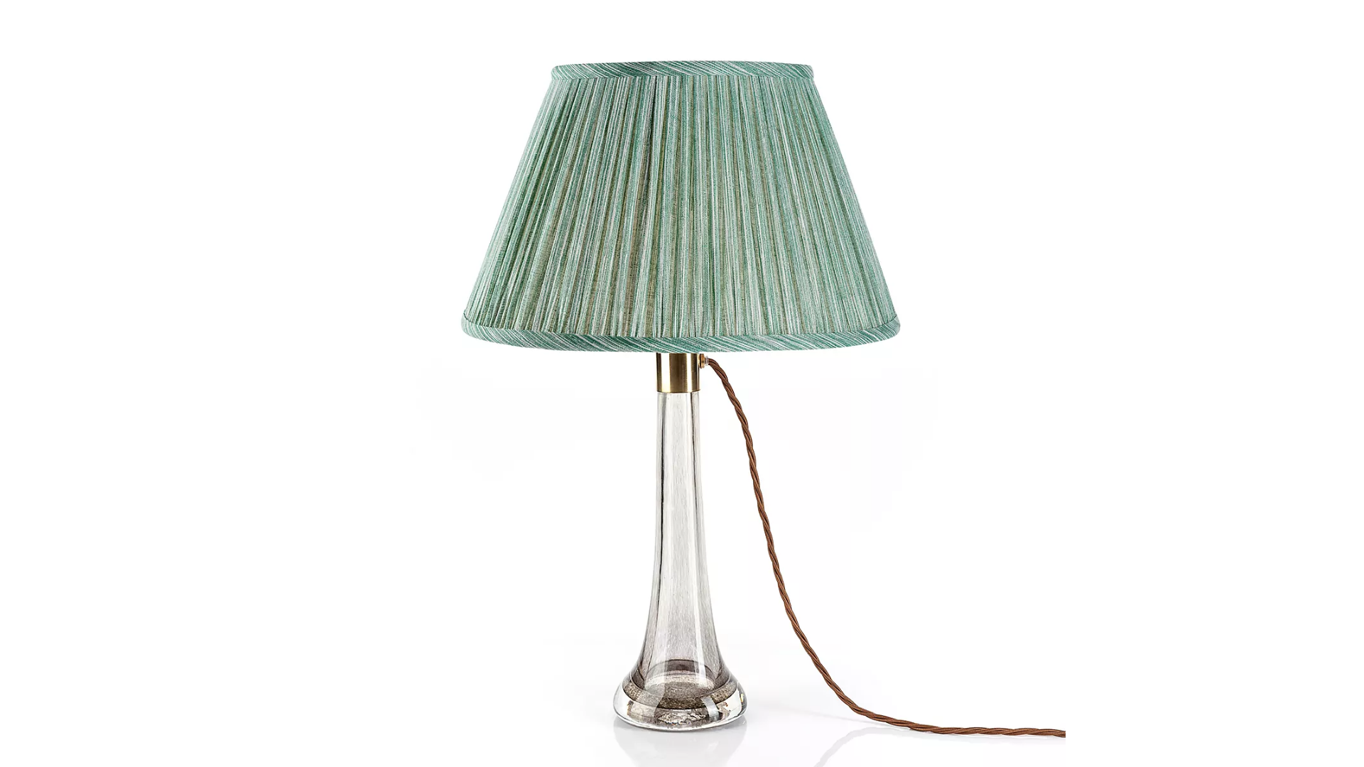 alt="fermoie green round lampshade"
