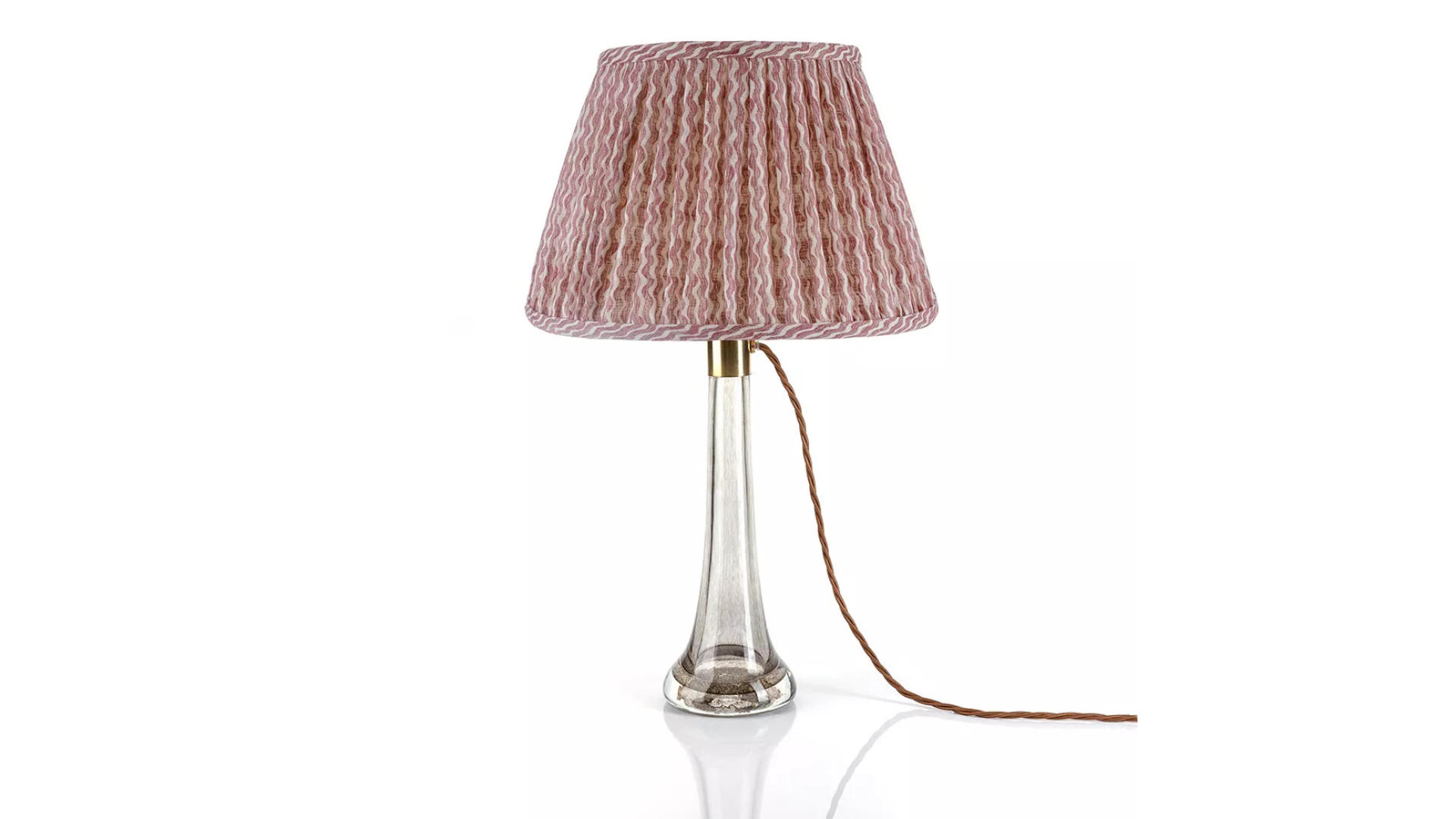 alt="fermoie pink round lampshade"