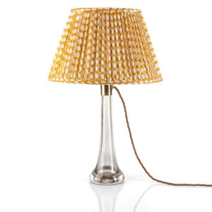 alt="fermoie yellow round lampshade"