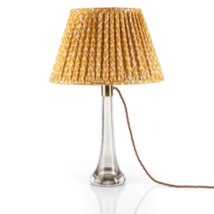 alt="fermoie yellow round lampshade"