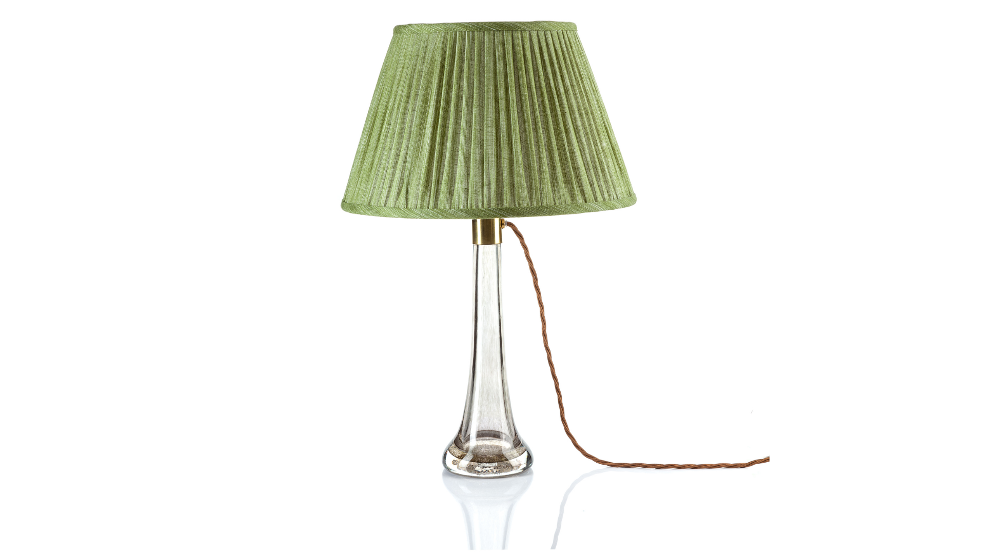 alt="fermoie green round lampshade"