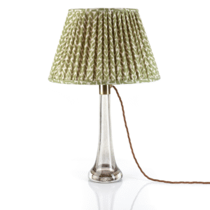 alt="fermoie green round lampshade"