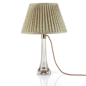 alt="fermoie green round lampshade"
