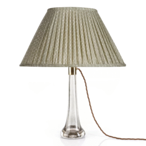 alt="fermoie green oval lampshade"