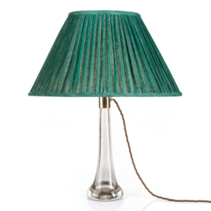 alt="fermoie green oval lampshade"