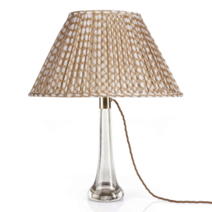alt="fermoie brown oval lampshade"