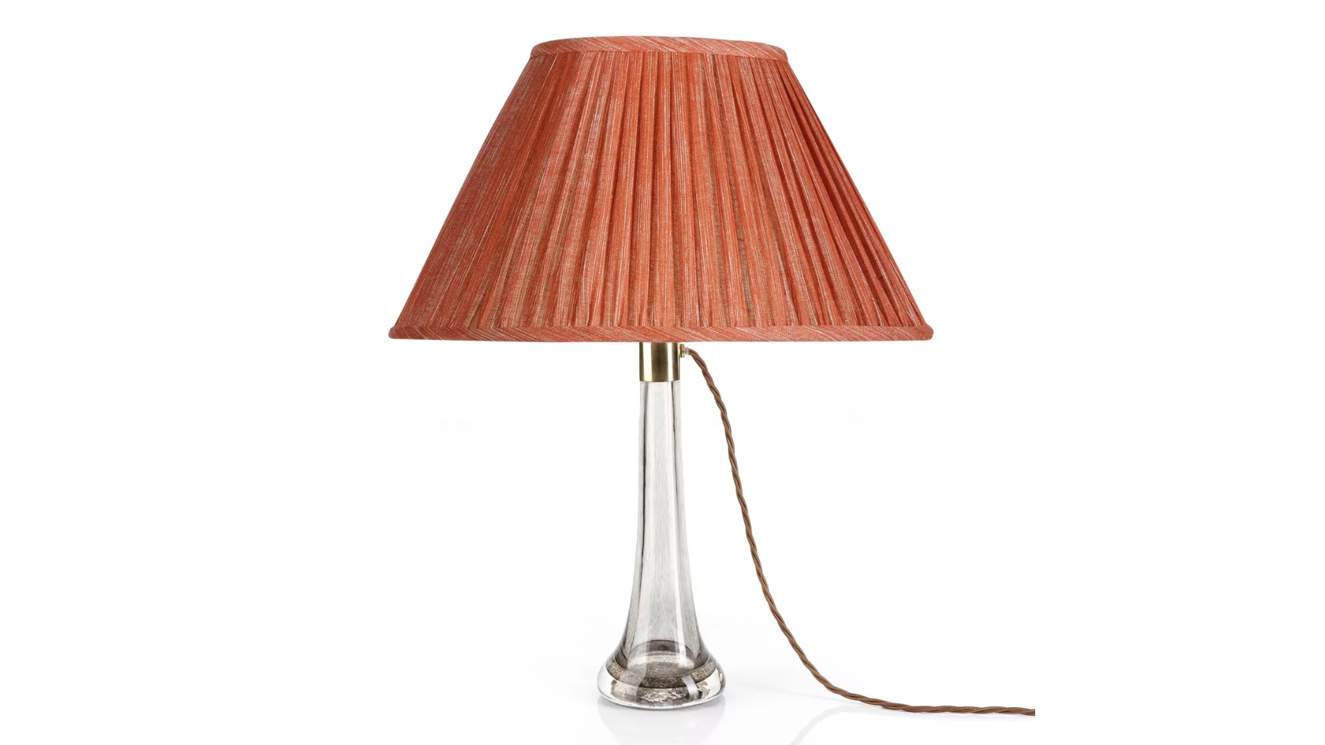 alt="fermoie orange oval lampshade"