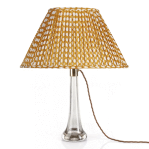 alt="fermoie yellow oval lampshade"