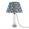 alt="fermoie blue round lampshade"