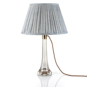 alt="fermoie blue round lampshade"