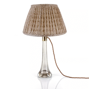 alt="fermoie brown round lampshade"